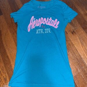 Aeropostale pink and aqua tee size medium
